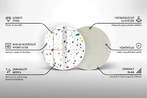 Skärbräda glas unik Färgglatt stengods