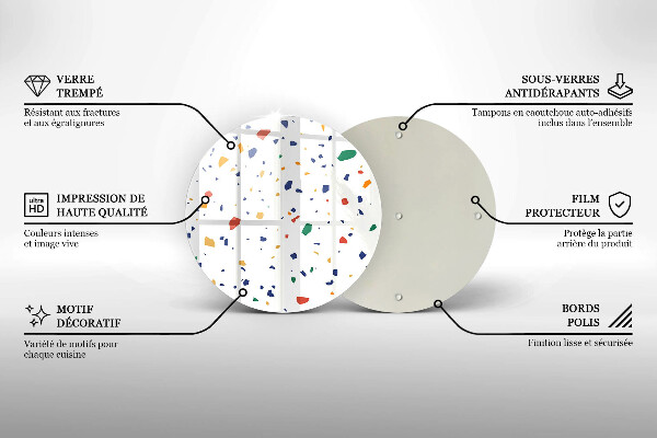 Skärbräda glas unik Färgglatt stengods