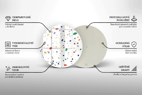 Skärbräda glas unik Färgglatt stengods