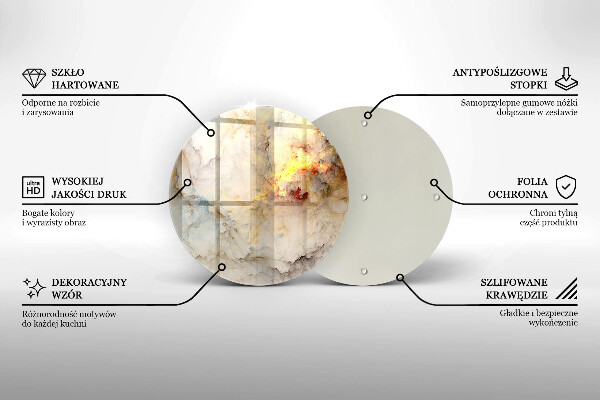 Skärbräda glas unik Marmorstruktur med guld