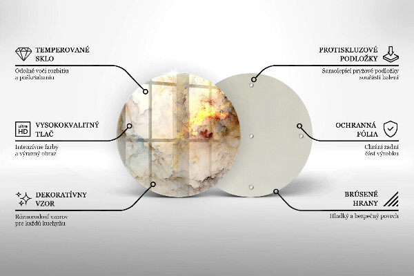 Skärbräda glas unik Marmorstruktur med guld