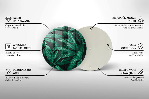 Skärbräda glas unik Växter löv