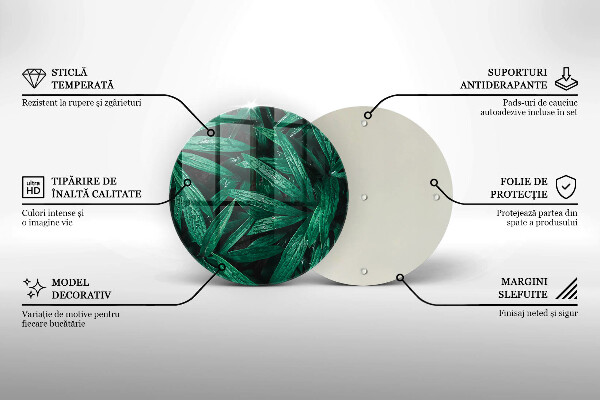 Skärbräda glas unik Växter löv