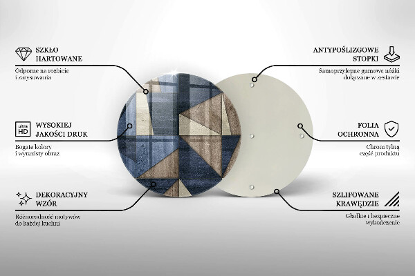 Skärbräda glas unik Geometrisk abstraktion