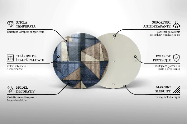 Skärbräda glas unik Geometrisk abstraktion
