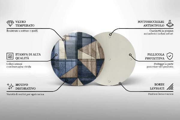 Skärbräda glas unik Geometrisk abstraktion