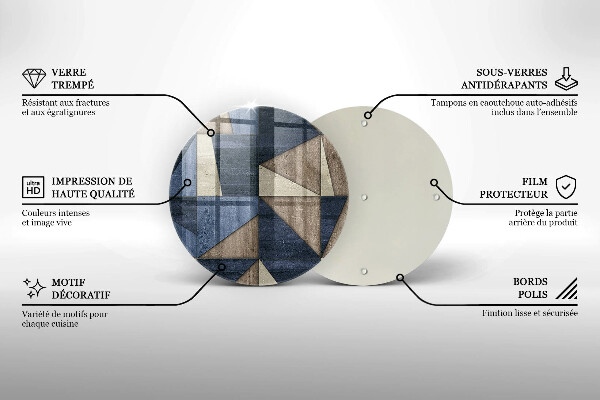 Skärbräda glas unik Geometrisk abstraktion