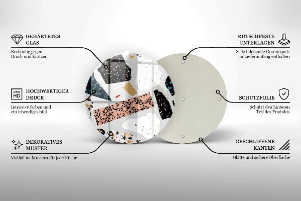 Skärbräda glas unik Stengods