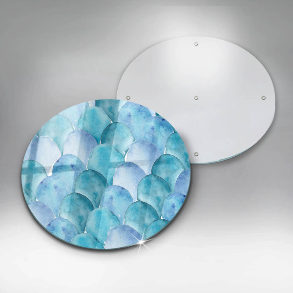 Skärbräda glas unik Akvarell skalor