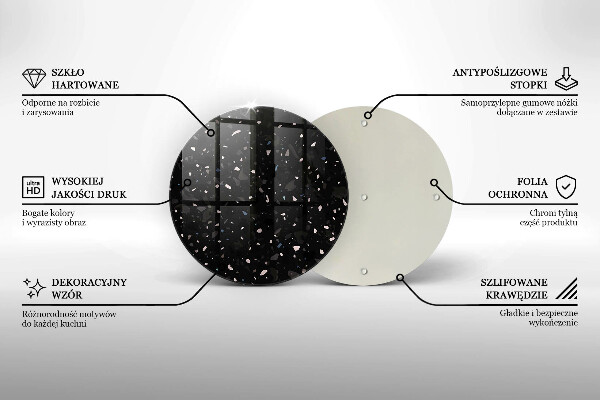 Skärbräda glas unik Mörk stengods