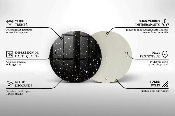 Skärbräda glas unik Mörk stengods