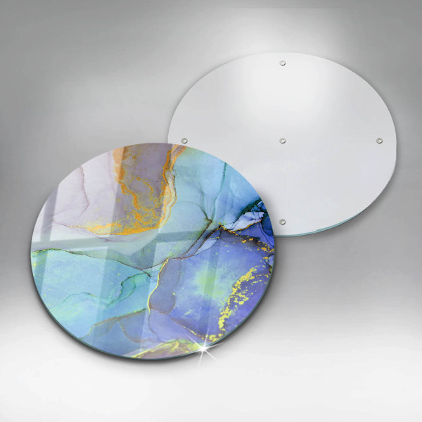 Skärbräda glas unik Sprucken guldsten