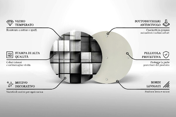 Skärbräda glas unik 3D geometri bakgrund