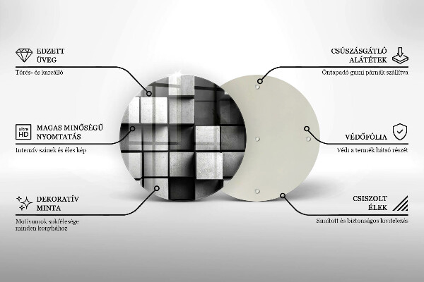 Skärbräda glas unik 3D geometri bakgrund
