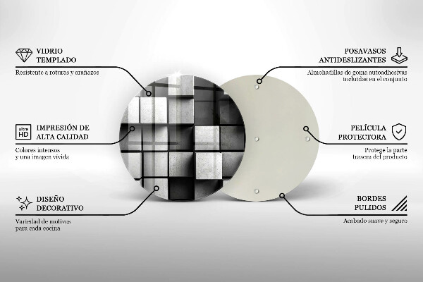 Skärbräda glas unik 3D geometri bakgrund