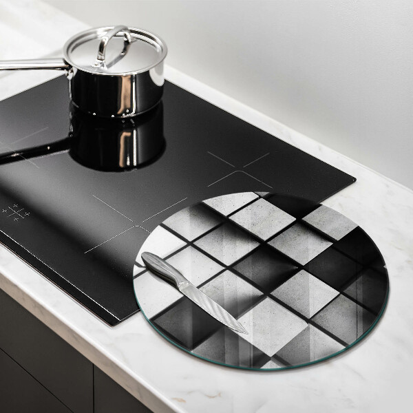 Skärbräda glas unik 3D geometri bakgrund