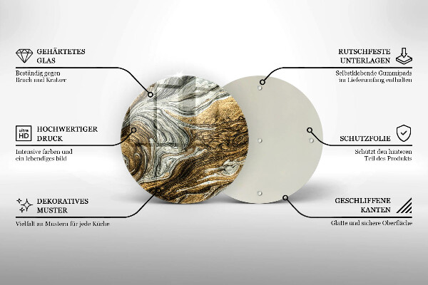 Skärbräda glas unik Rik abstraktion