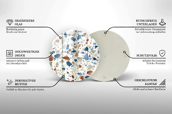 Skärbräda glas unik Dekorativt stengods