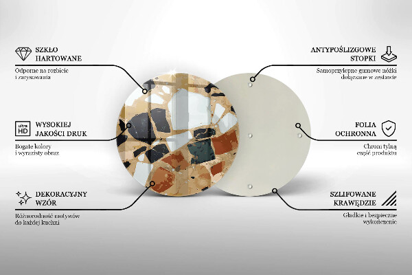 Skärbräda glas unik Dekorativ stenplatta