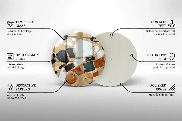 Skärbräda glas unik Dekorativ stenplatta