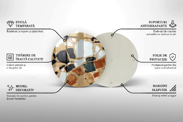 Skärbräda glas unik Dekorativ stenplatta