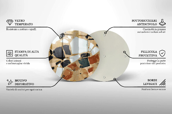 Skärbräda glas unik Dekorativ stenplatta