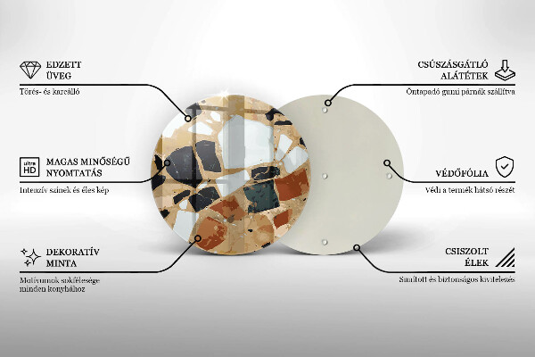 Skärbräda glas unik Dekorativ stenplatta