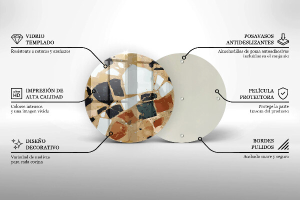 Skärbräda glas unik Dekorativ stenplatta