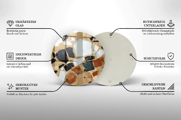 Skärbräda glas unik Dekorativ stenplatta