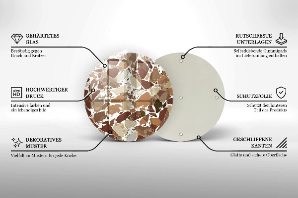 Skärbräda glas unik Sten dekorativa fläckar