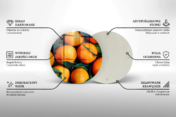 Skärbräda glas unik Orange frukt