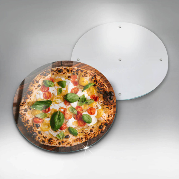 Skärbräda glas unik Italiensk pizza