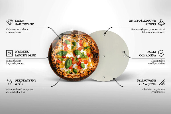 Skärbräda glas unik Italiensk pizza