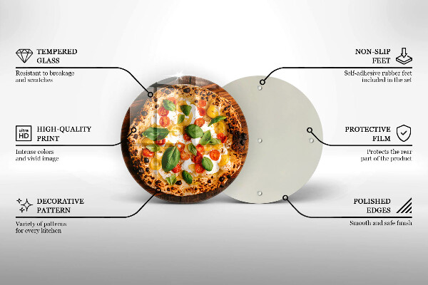 Skärbräda glas unik Italiensk pizza