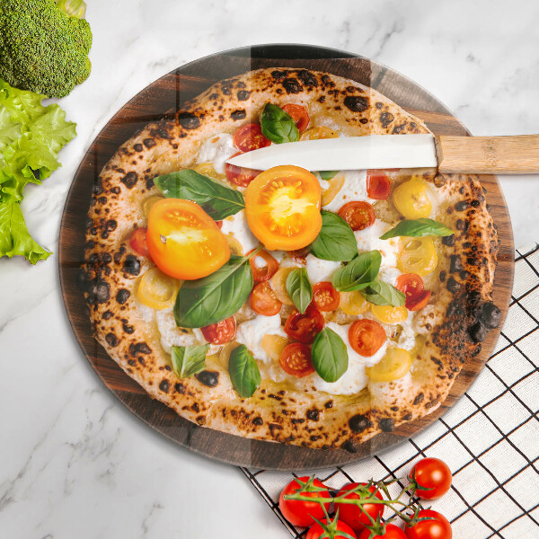 Skärbräda glas unik Italiensk pizza