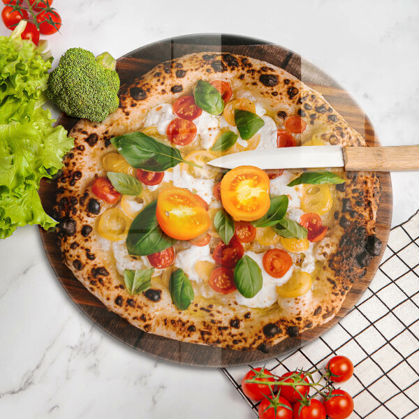 Skärbräda glas unik Italiensk pizza