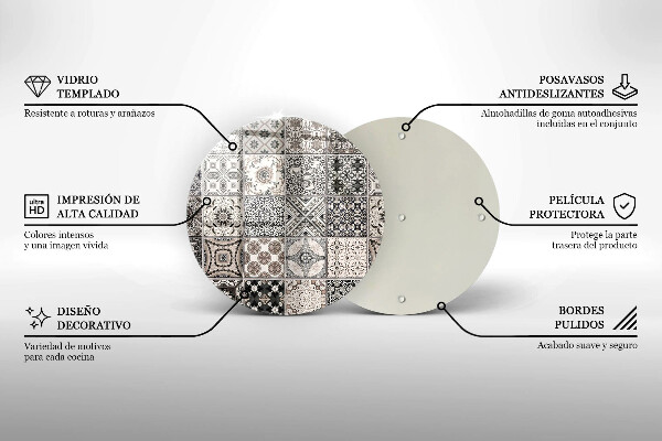 Skärbräda glas unik Dekorativa plattor