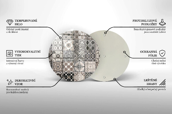 Skärbräda glas unik Dekorativa plattor