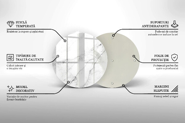 Skärbräda glas unik Elegant marmorstruktur