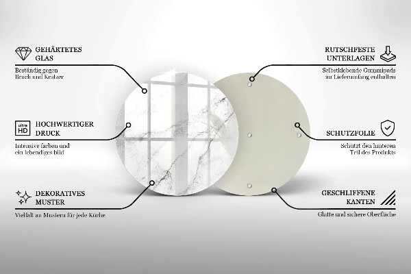 Skärbräda glas unik Elegant marmorstruktur