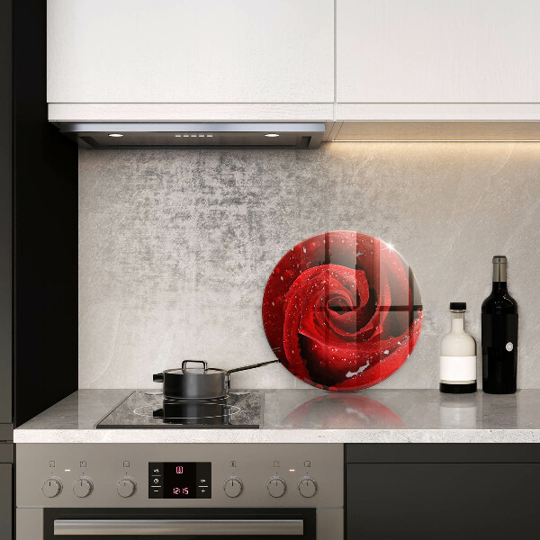 Skärbräda glas unik Rosen blomblad