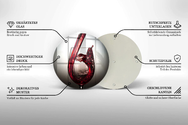 Skärbräda glas unik Glas och rött vin