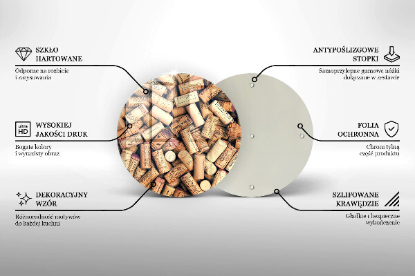 Skärbräda glas unik Vinkorkar seamless mönster