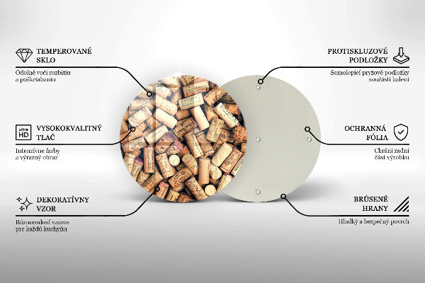 Skärbräda glas unik Vinkorkar seamless mönster