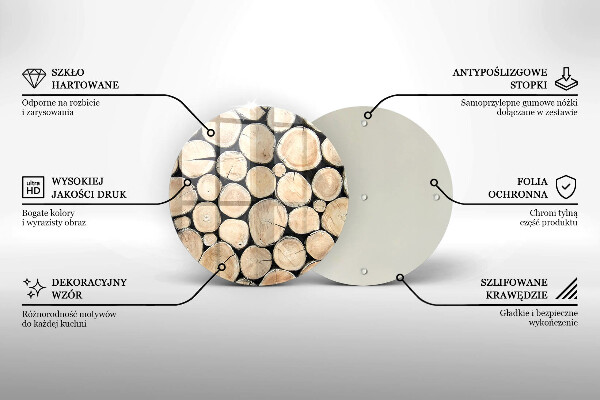 Skärbräda glas unik Trästammar