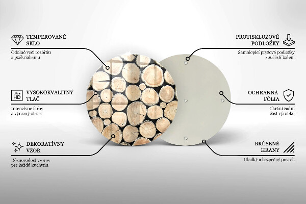 Skärbräda glas unik Trästammar