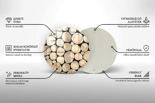 Skärbräda glas unik Trästammar