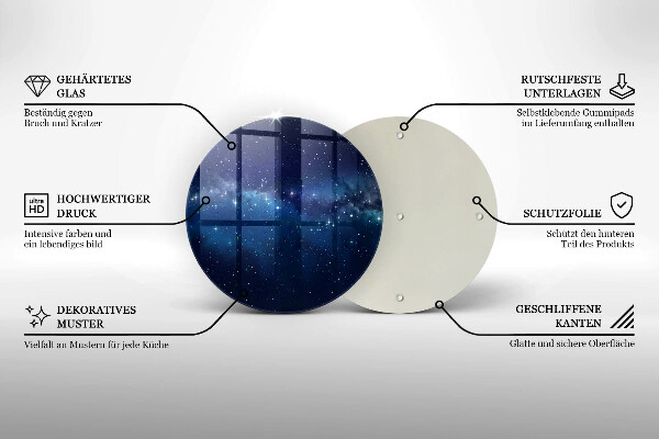 Skärbräda glas unik Rymden och stjärnorna