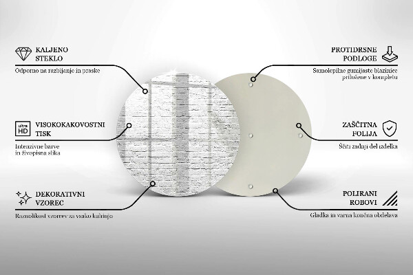 Skärbräda glas unik Tegelvägg