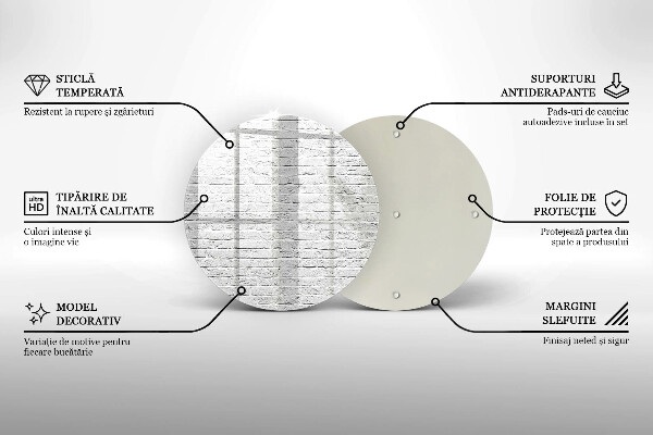 Skärbräda glas unik Tegelvägg